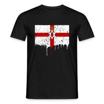 Drapeau de l'Irlande du Nord - T-shirt homme - noir - Devant - AI Model Male 178 light (178cm)