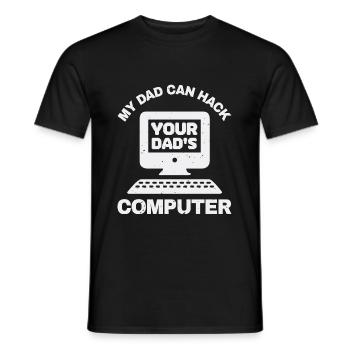 Drôle de hacker papa proverbe de la fête des pères Idée cadeau - T-shirt homme - noir - Devant - AI Model Male 178 light (178cm)