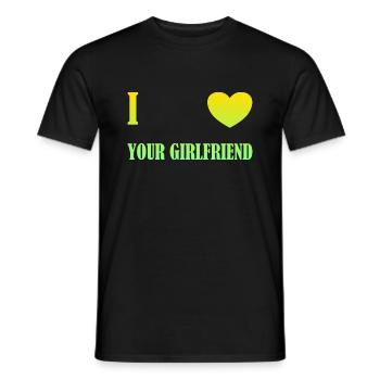 J’aime ta petite amie - T-shirt homme - noir - Devant - AI Model Male 178 light (178cm)