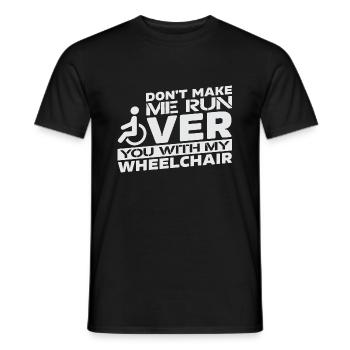 Rollstuhl Rollstuhlfahrer Rollstuhlfahrerin Rolli - Männer T-Shirt - Schwarz - Vorne - AI Model Male 178 light (178cm)