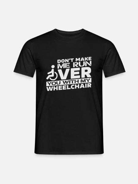 Rollstuhl Rollstuhlfahrer Rollstuhlfahrerin Rolli - Männer T-Shirt - Schwarz