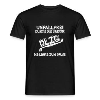 Unfallfrei durch die Saison, mit Kurventraining - Männer T-Shirt - Schwarz - Vorne - AI Model Male 178 light (178cm)
