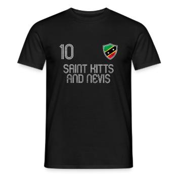 St. Kitts and Nevis Football Team - Men's T-Shirt - black - Front - AI Model Male 178 light (178cm)