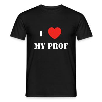 I love my prof - Männer T-Shirt - Schwarz - Vorne - AI Model Male 178 light (178cm)