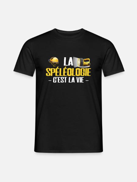 Spéléologie cadeau drôle spéléologue grotte - T-shirt homme - noir