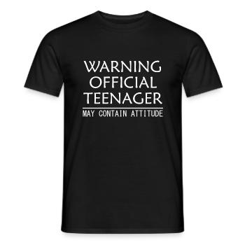Adolescents d’alerte Official - T-shirt homme - noir - Devant - AI Model Male 178 light (178cm)