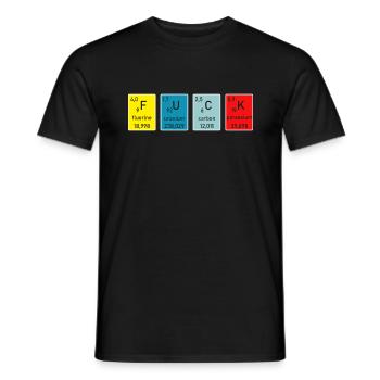 Fuck Mendeleïev - T-shirt homme - noir - Devant - AI Model Male 178 light (178cm)