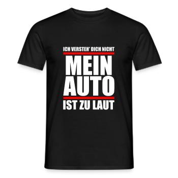 Auto Spruch lustiges T-Shirt Sprüche Shirt Fun - Männer T-Shirt - Schwarz - Vorne - AI Model Male 178 light (178cm)
