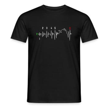 Motorrad Herzschlag Motorradfahrer Rennmaschine - Männer T-Shirt - Schwarz - Vorne - AI Model Male 178 light (178cm)