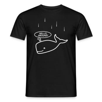 Hello ground! - Hitchhiker's guide to the galaxy - T-shirt homme - noir - Devant - AI Model Male 178 light (178cm)