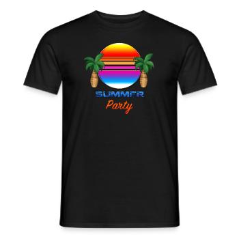 Vacance à la plage - summer party c'est l'été ! - Men's T-Shirt - black - Front - AI Model Male 178 light (178cm)