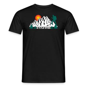 Draußen spielen Wandern Berge Natur Outdoor Fun - Männer T-Shirt - Schwarz - Vorne - AI Model Male 178 light (178cm)