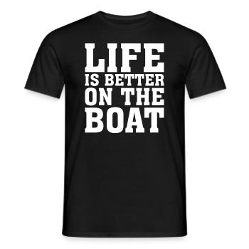 LIFE IS BETTER - Men's T-Shirt - black - Front - AI Model Male 178 light (178cm)