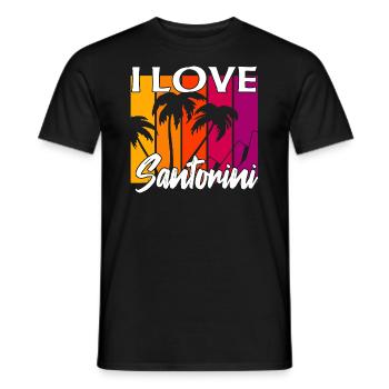 ich liebe santorini - Männer T-Shirt - Schwarz - Vorne - AI Model Male 178 light (178cm)