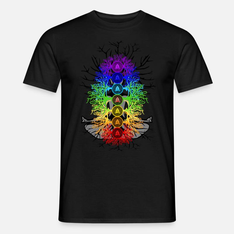 Chakra Baum des Lebens - Männer T-Shirt - undefined