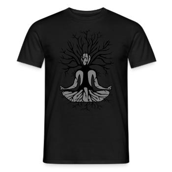 Méditation - T-shirt homme - noir - Devant - AI Model Male 178 light (178cm)