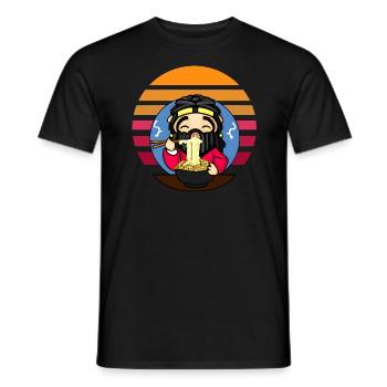 Ramen connoisseurs - Men's T-Shirt - black - Front - AI Model Male 178 light (178cm)