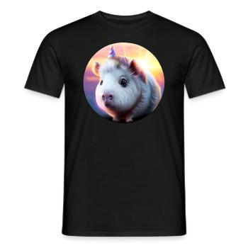 Licorne cochon d’Inde - T-shirt homme - noir - Devant - AI Model Male 178 light (178cm)