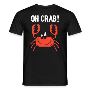 Oh Crab - Men's T-Shirt - black - Front - AI Model Male 178 light (178cm)