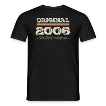Legend since 2006 Born 2006 Birthday 2006 - Men's T-Shirt - black - Front - AI Model Male 178 light (178cm)