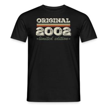 Legend since 2002 Born in 2002 Birthday 2002 - Men's T-Shirt - black - Front - AI Model Male 178 light (178cm)