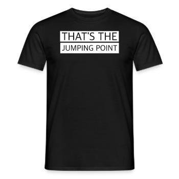 Das ist der springende Punkt | lustige Sprüche - Männer T-Shirt - Schwarz - Vorne - AI Model Male 178 light (178cm)