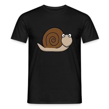Friendly snail - Men's T-Shirt - black - Front - AI Model Male 178 light (178cm)