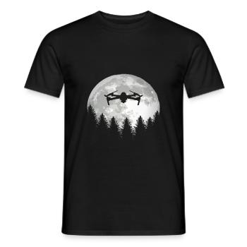 Drone Quadcopter Pilot Shirt pour les pilotes de drone - T-shirt homme - noir - Devant - AI Model Male 178 light (178cm)