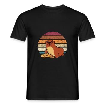 Chemise loutre mignonne loutre pour les amoureux de la loutre - T-shirt homme - noir - Devant - AI Model Male 178 light (178cm)