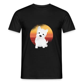 Westie Geschenkidee - Männer T-Shirt - Schwarz - Vorne - AI Model Male 178 light (178cm)