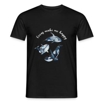 Orca Spruch für Orca Liebhaber - Männer T-Shirt - Schwarz - Vorne - AI Model Male 178 light (178cm)