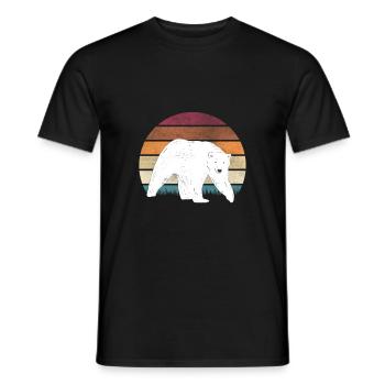 Polar bear motif polar bears - Men's T-Shirt - black - Front - AI Model Male 178 light (178cm)