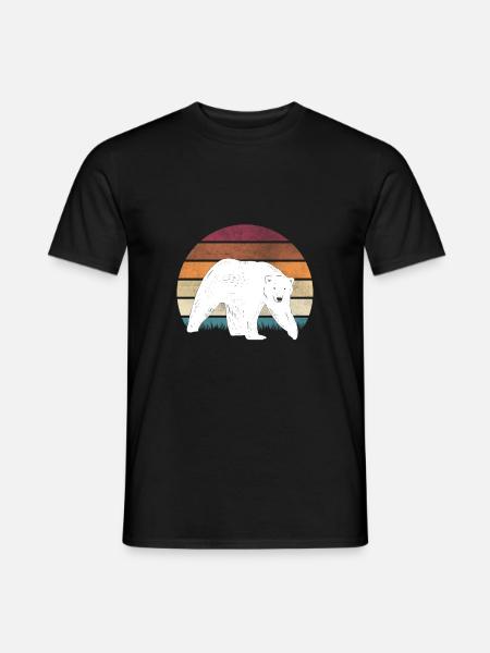 Eisbär Motiv Eisbären - Männer T-Shirt - Schwarz