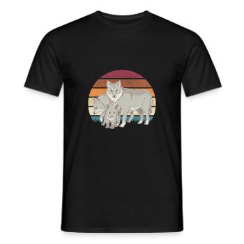 Meute de loups loups loup - T-shirt homme - noir - Devant - AI Model Male 178 light (178cm)