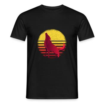 Wolf Wölfe Heulen - Männer T-Shirt - Schwarz - Vorne - AI Model Male 178 light (178cm)