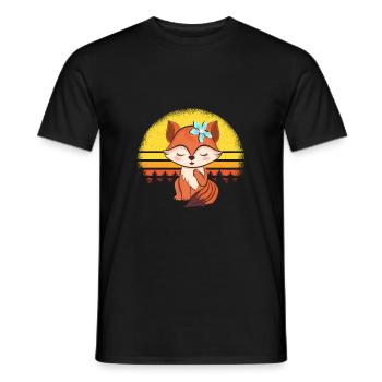 Süßer Fuchs Kinder - Männer T-Shirt - Schwarz - Vorne - AI Model Male 178 light (178cm)