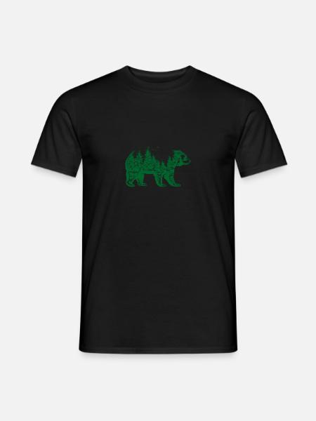 Bär Braunbär Natur - Männer T-Shirt - Schwarz