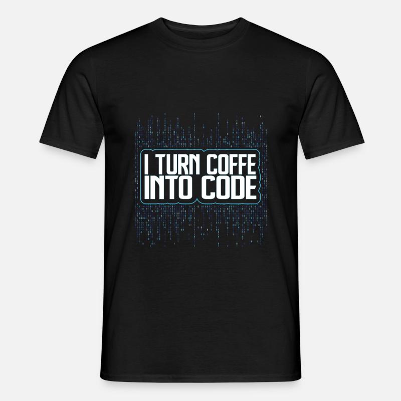 Funny Programmers Coding Coffee Gift - Men's T-Shirt - black
