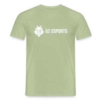 Logo G2 Esports Blanc - T-shirt homme - vert sauge - Devant - AI Model Male 178 light (178cm)