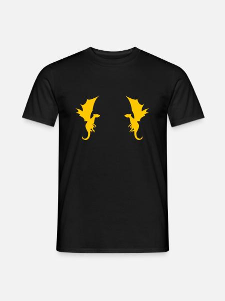 Dragon Dragon Pattern - Men's T-Shirt - black