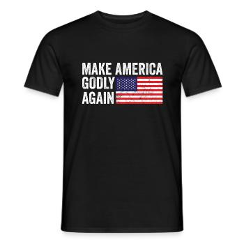 Rendre l’Amérique pieuse, aimer à nouveau la foi de Dieu - T-shirt homme - noir - Devant - AI Model Male 178 light (178cm)