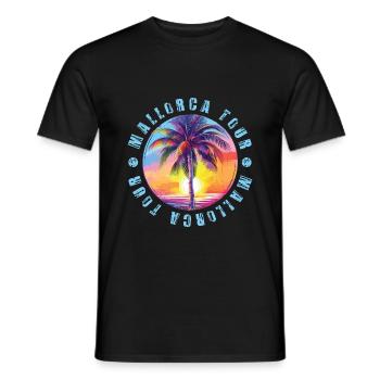 Visite de Majorque colorée - T-shirt homme - noir - Devant - AI Model Male 178 light (178cm)