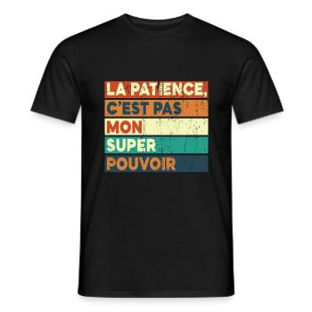 Nicht meine Superkraft - Männer T-Shirt - Schwarz - Vorne - AI Model Male 178 light (178cm)
