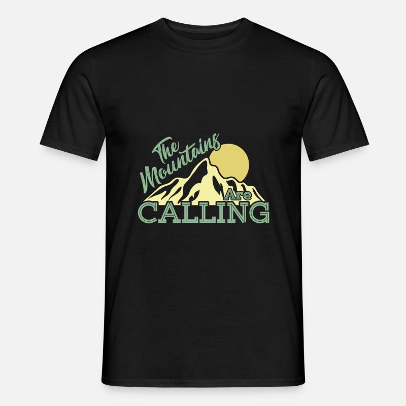 The mountains are calling - Männer T-Shirt - Schwarz