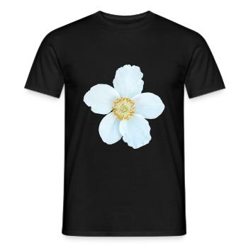 The Greater Anemone - Anemone sylvestris - Men's T-Shirt - black - Front - AI Model Male 178 light (178cm)