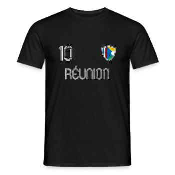 Réunion Football Team - Men's T-Shirt - black - Front - AI Model Male 178 light (178cm)