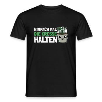 Einfach Mal die Kresse Halten Gartenlust Gärtner - Männer T-Shirt - Schwarz - Vorne - AI Model Male 178 light (178cm)