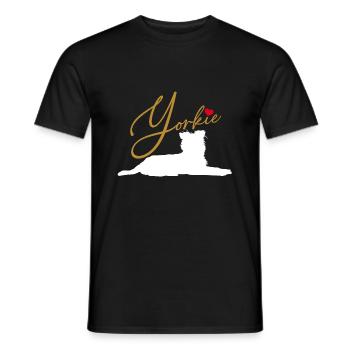 Yorkie was sonst? Yorkshire Terrier - Männer T-Shirt - Schwarz - Vorne - AI Model Male 178 light (178cm)