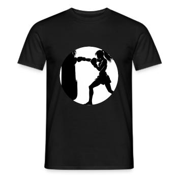 Muay Thaï Fille - T-shirt homme - noir - Devant - AI Model Male 178 light (178cm)