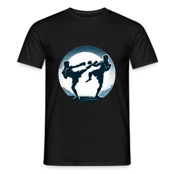 Muay Thai Fight - Men's T-Shirt - black - Front - AI Model Male 178 light (178cm)